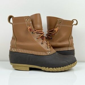 L.L. Bean Duck Boots 8” Brown Hunting Rubber Classic Boots Women’s Size 6.0 FLAW